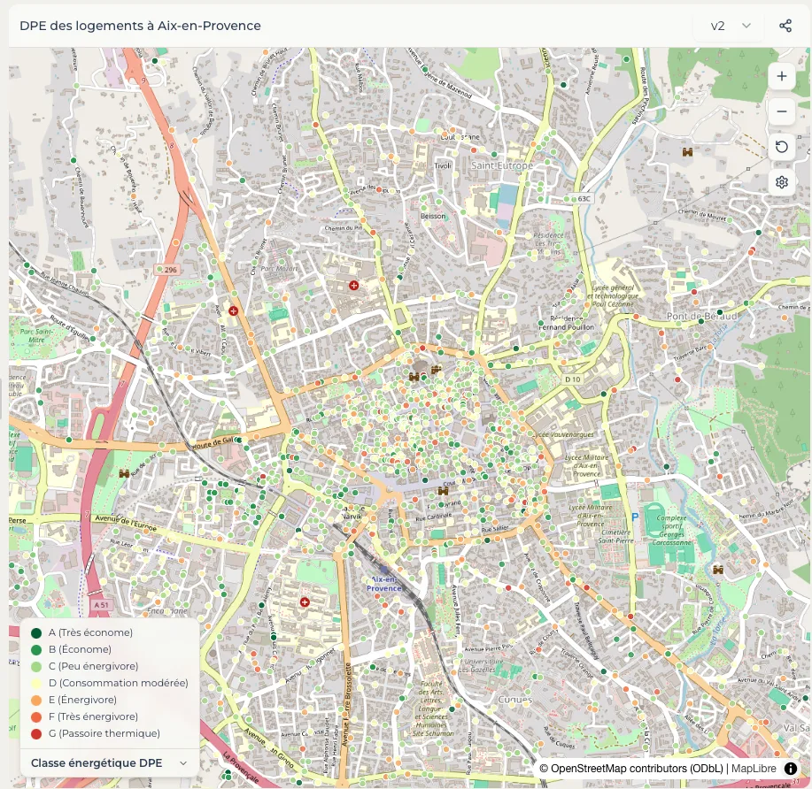 Carte DPE Aix-en-Provence