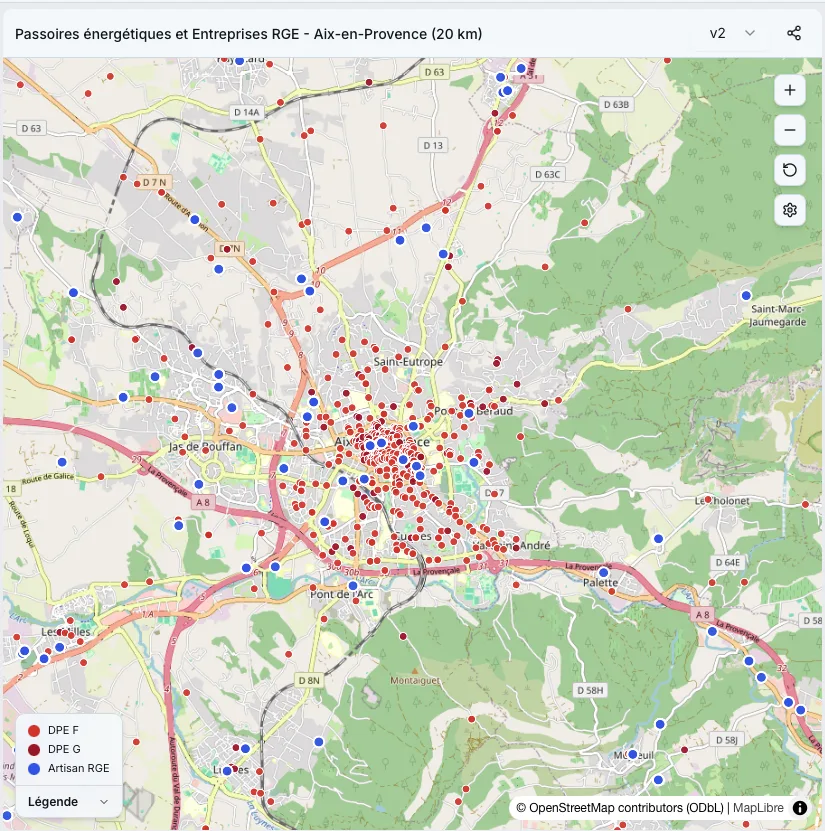 Carte entreprises RGE Aix-en-Provence