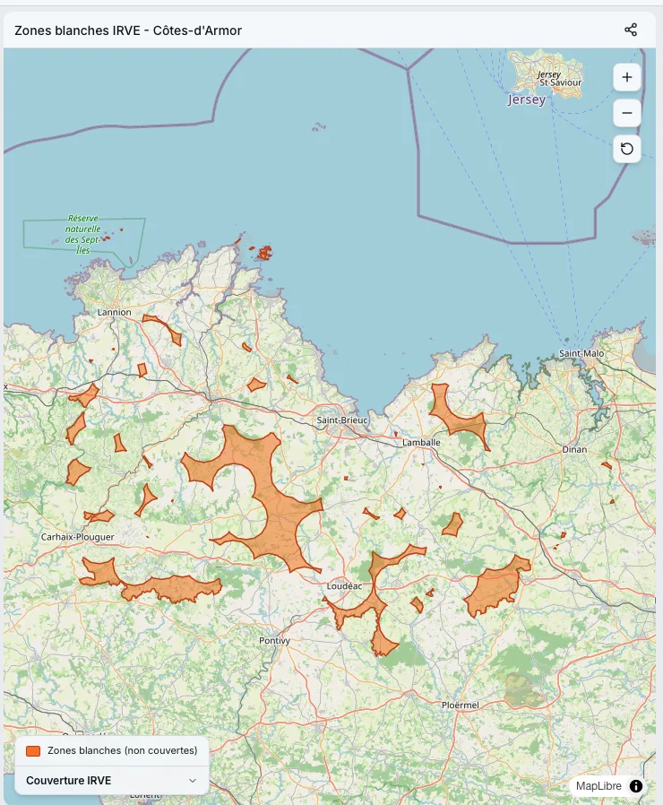 Carte zones blanches