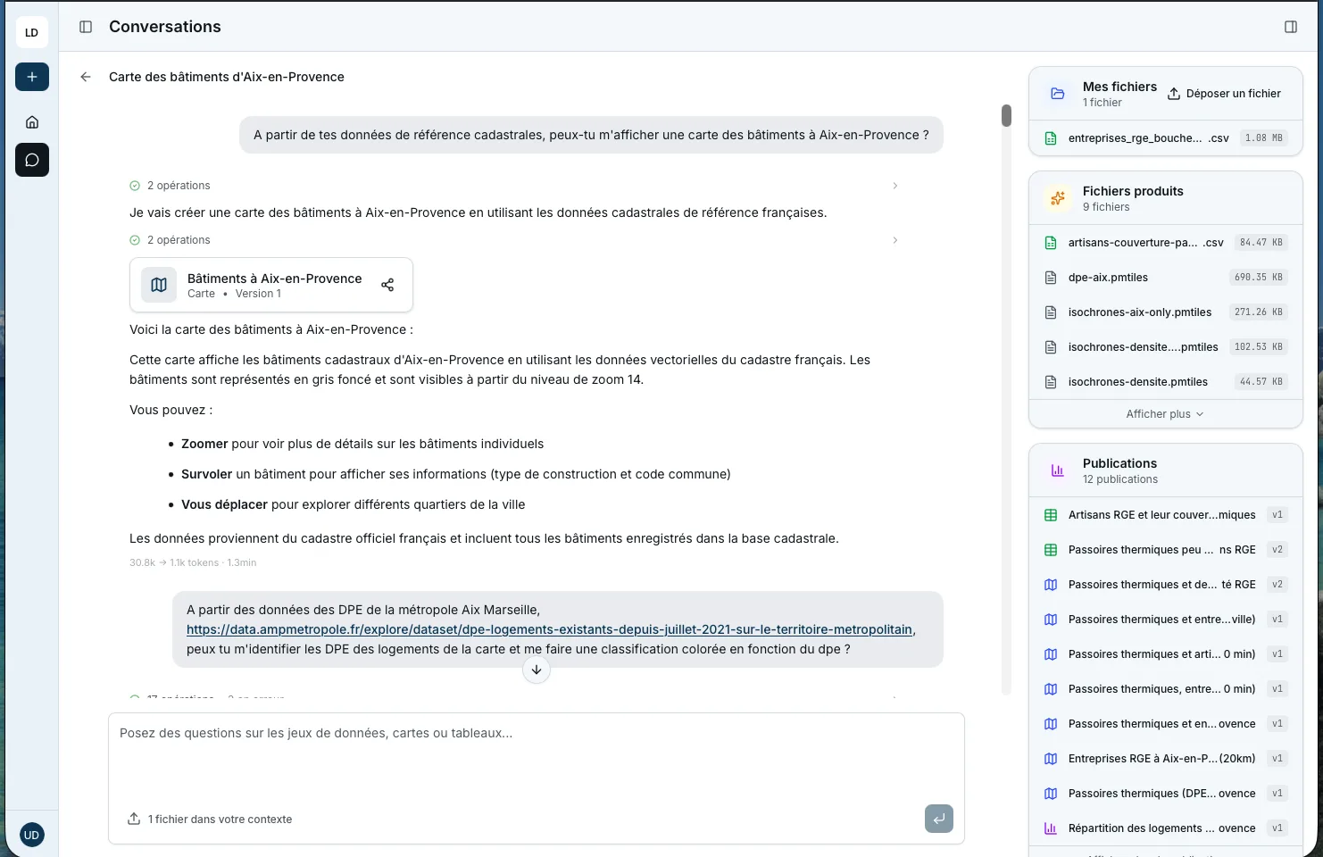 Page de conversation