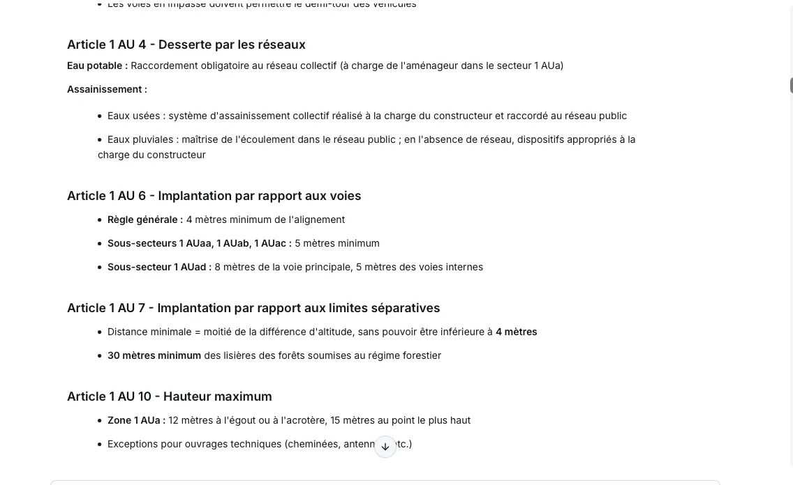 Réglementations zones à urbaniser